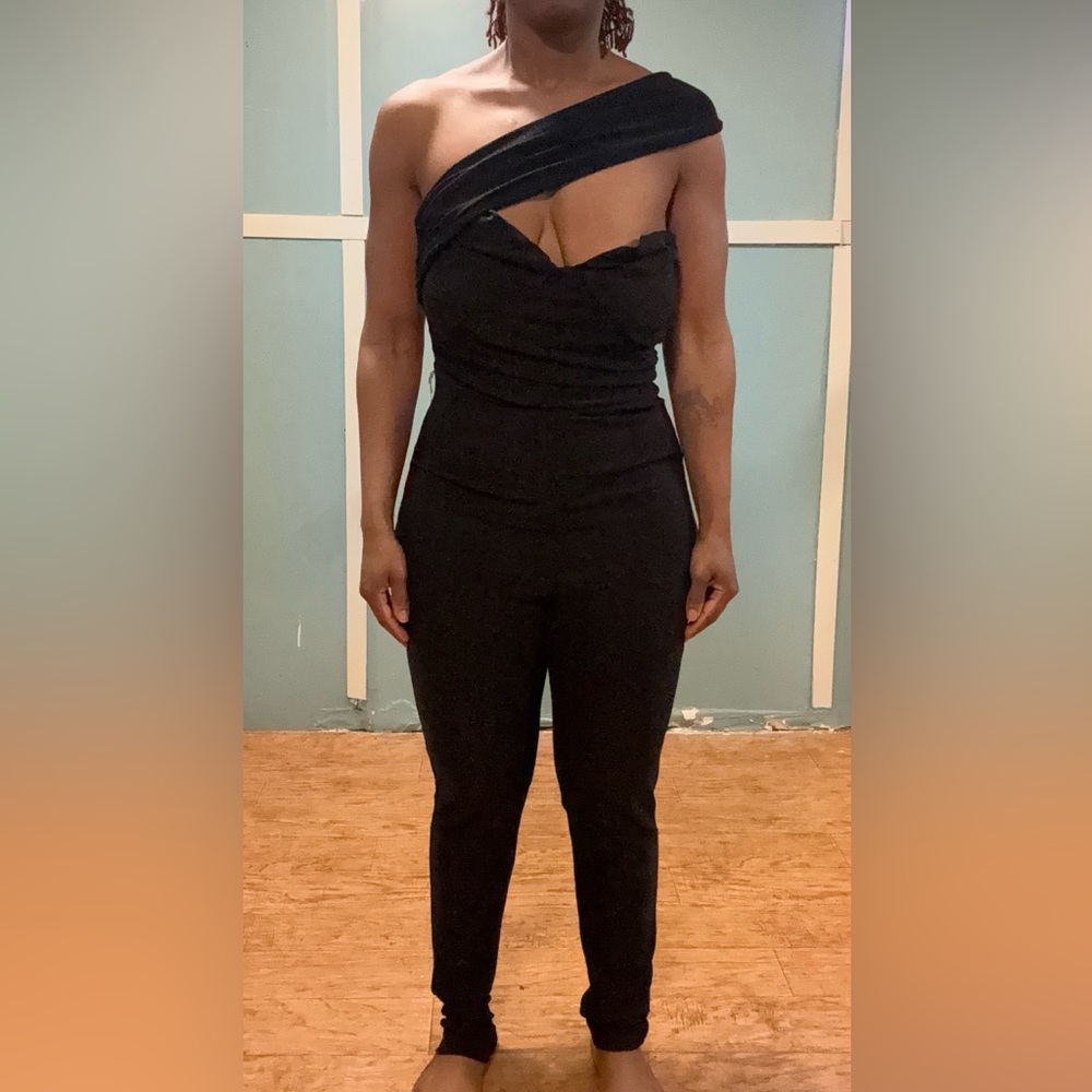 Black One Shoulder Jumpsuit